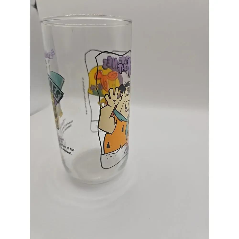 Flintstones The Blessed Event Glass‎ Cup 1991 Hardees Pebbles First 30 Years